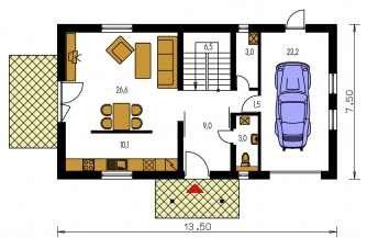 Mirror image | Floor plan of ground floor - PREMIER 181